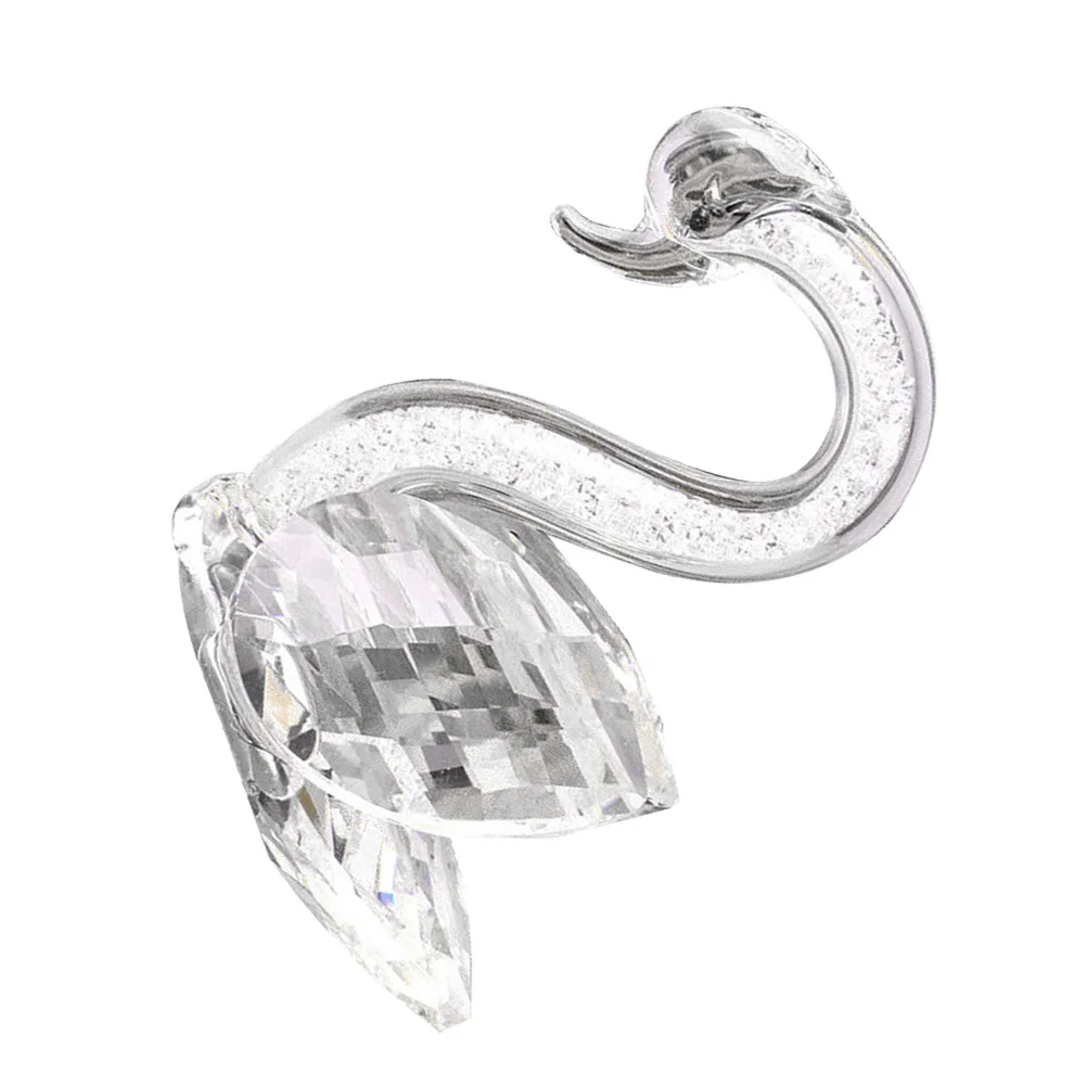 

Elegant Crystal Craft Swan Statue for Desk Display Beautiful Home Decor Item Creative Crystal Home Decoration Gift Idea
