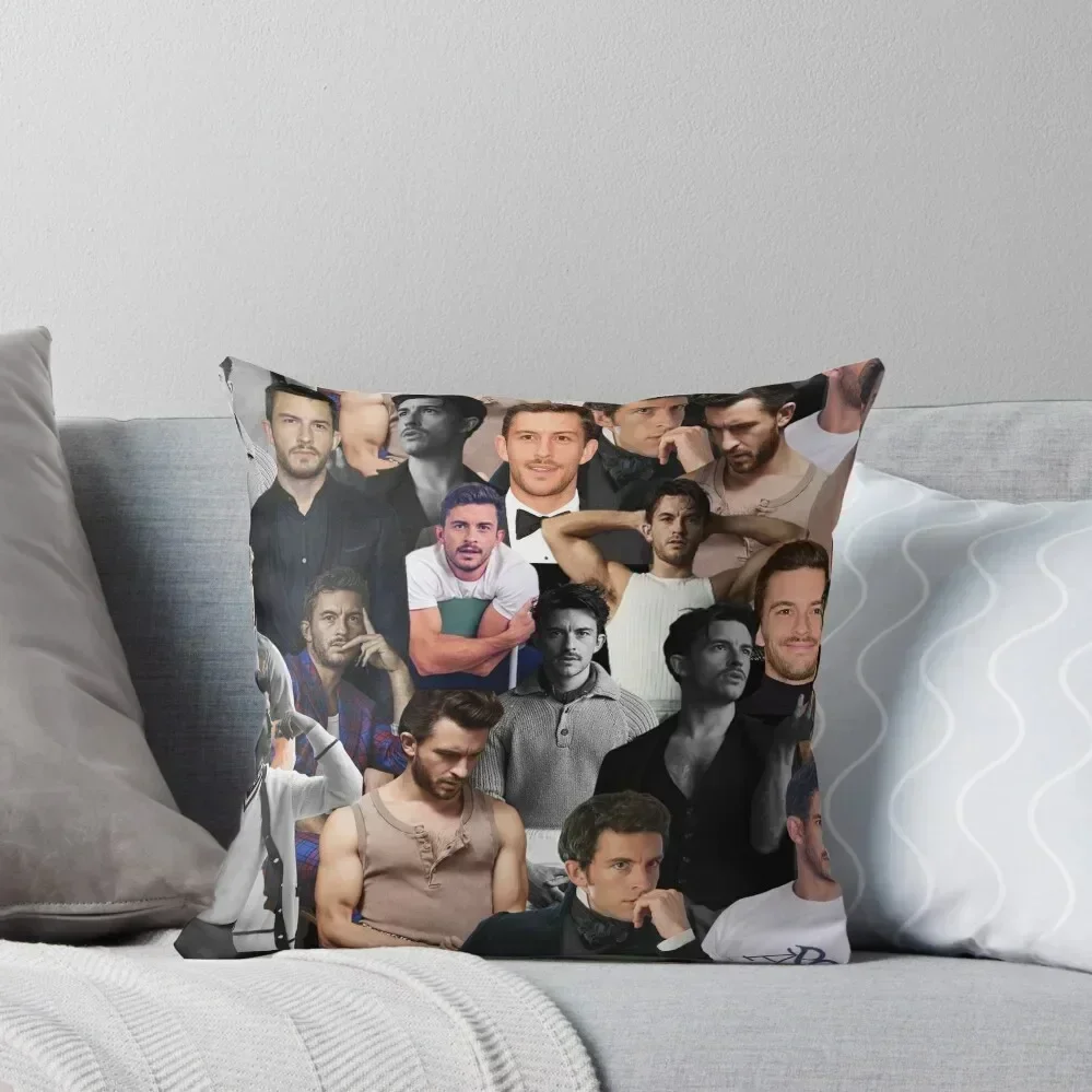 

Jonathan Bailey photo collage Throw Pillow christmas cushions covers Pillows Aesthetic Custom Cushion Photo pillow