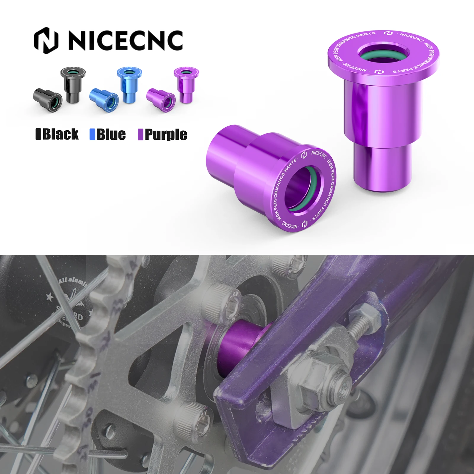 

NICECNC For Surron Light Bee X S L1E Segway X160 X260 Surron Electric Dirt Bike Rear Wheel Spacers Hub Collars O-ring Aluminum