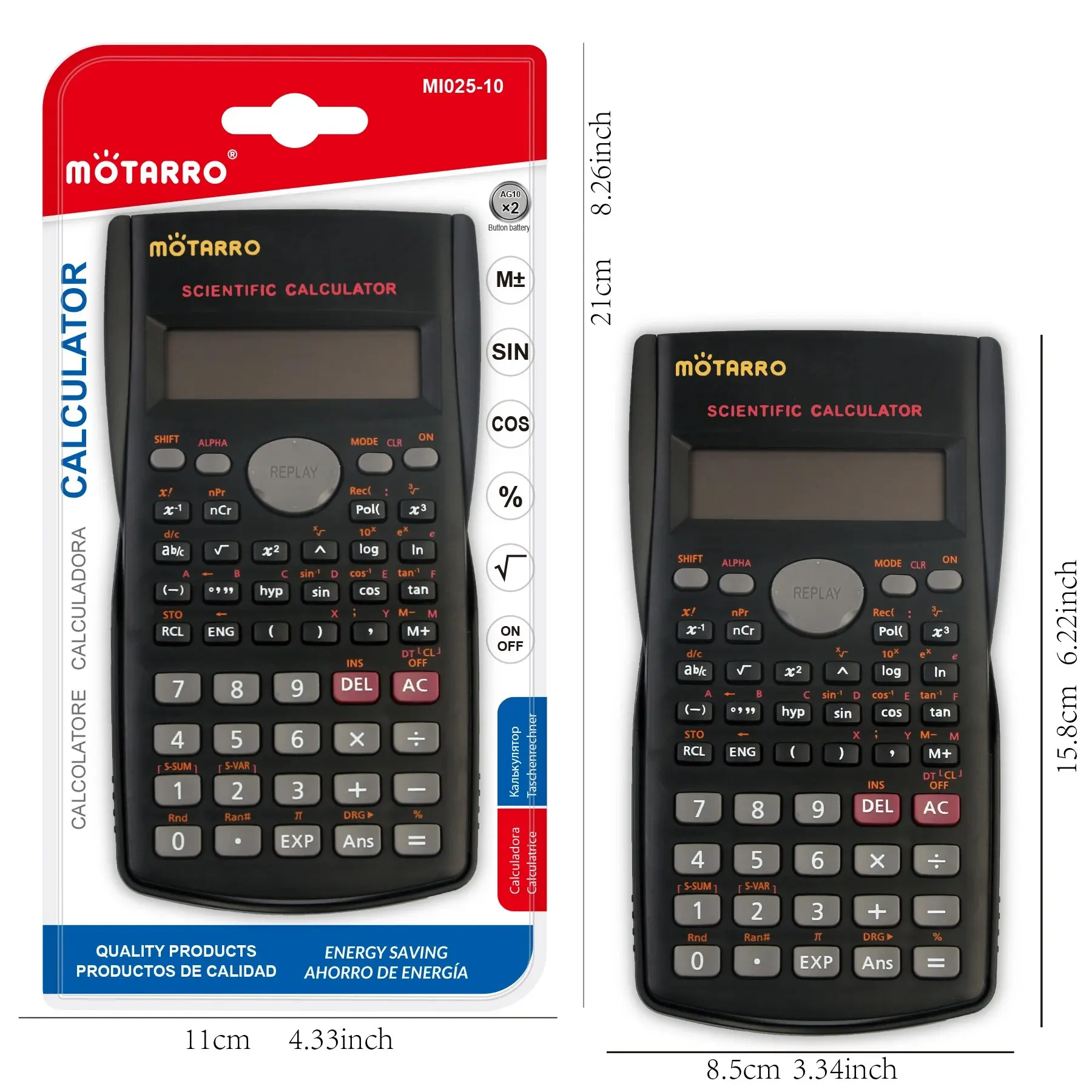 MOTARRO Multifunctional Function Calculator Student Portable Big Screen Function Calculator Stationery School Office Supplies image 6