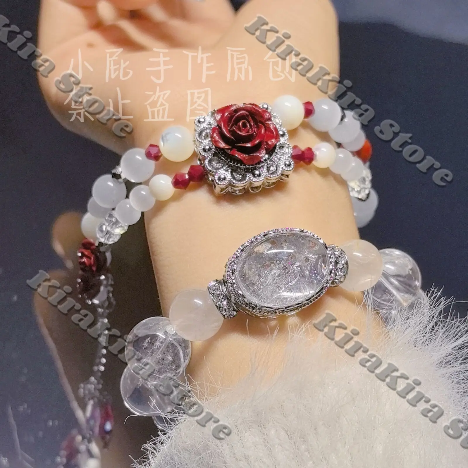 Chain Bracelet Hands Chains Vera Nair Bangle Identity Ⅴ Impression Originality Pure Handmade Natural Stone Handstring Cosplay