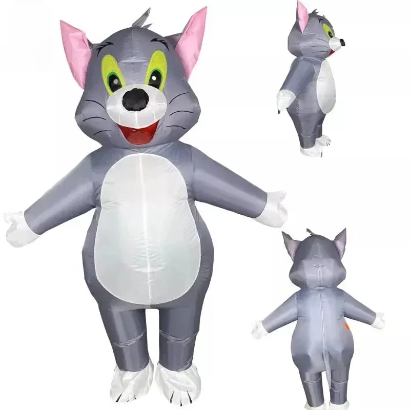 

25COSTom Cat Jerry Mouse Inflatable Costume Cartoon Mascot for Adult Fancy Halloween Anime Cosplay Party Dress Performance Outfi