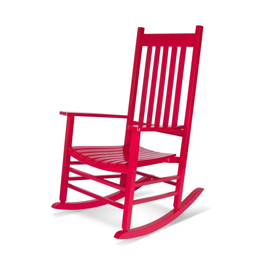 

Vermont Porch Rocker, High Back Wood Rocking Chair, Chili Pepper
