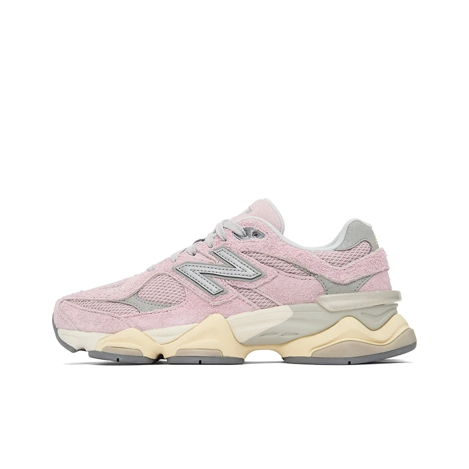 New Balance NB 9060 - حذاء كاجوال متعدد الاستخدامات ومتين وجيد التهوية ومنخفض القطع للرجال والنساء، باللون الوردي الفاتح والرمادي.
