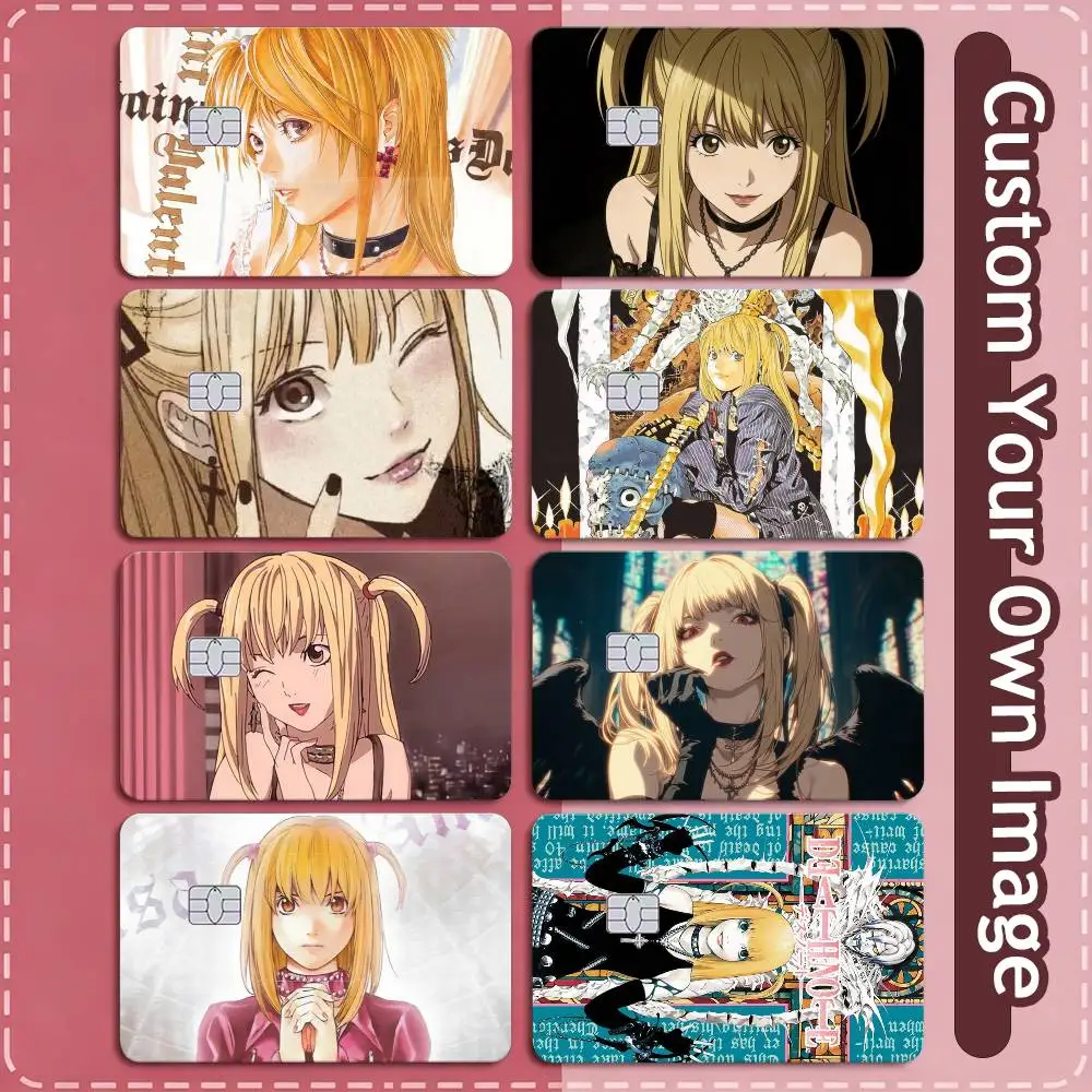AZNM Death Note Misa Amane Anime  Credit Card HD Stickers Small Chip Waterproof Sticker Game Card Decal Gift