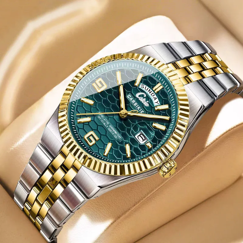 Men's Mechanical Watch Sun Moon Stars Luminous Waterproof Movement Student Male Business Wristwatch Casual Simple Stylish Boy