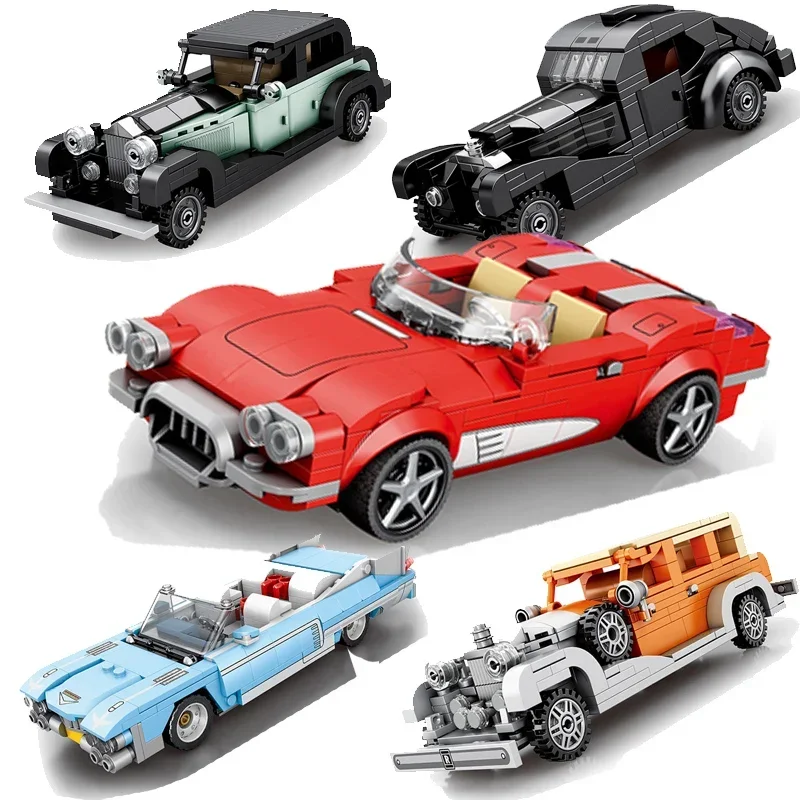 Speed Car Vehicle Building Blocks Supercar Set Racing Sports Car Classic MOC Model Bricks Puzzle DIY Toy Holiday Gifts