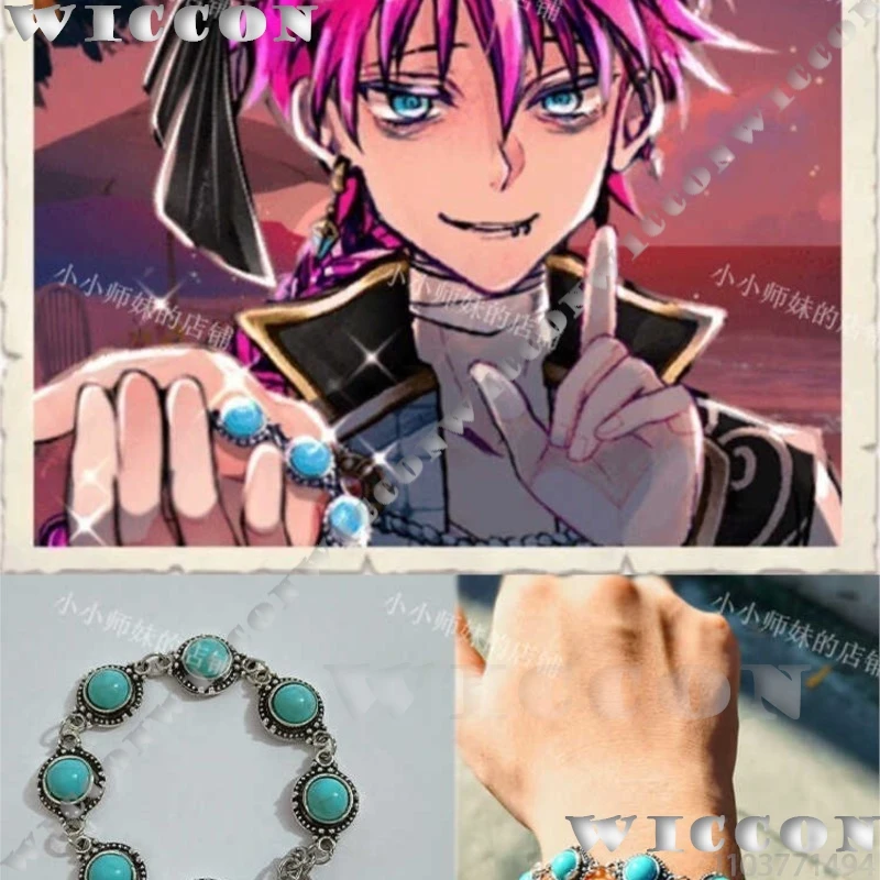 لات باكا لعبة الشيطان بتلر مع القطة السوداء تأثيري شعر مستعار أحمر الدعامة قرط كبس الأذن مربط سوار الرجال لعب الأدوار الهالووين مخصص