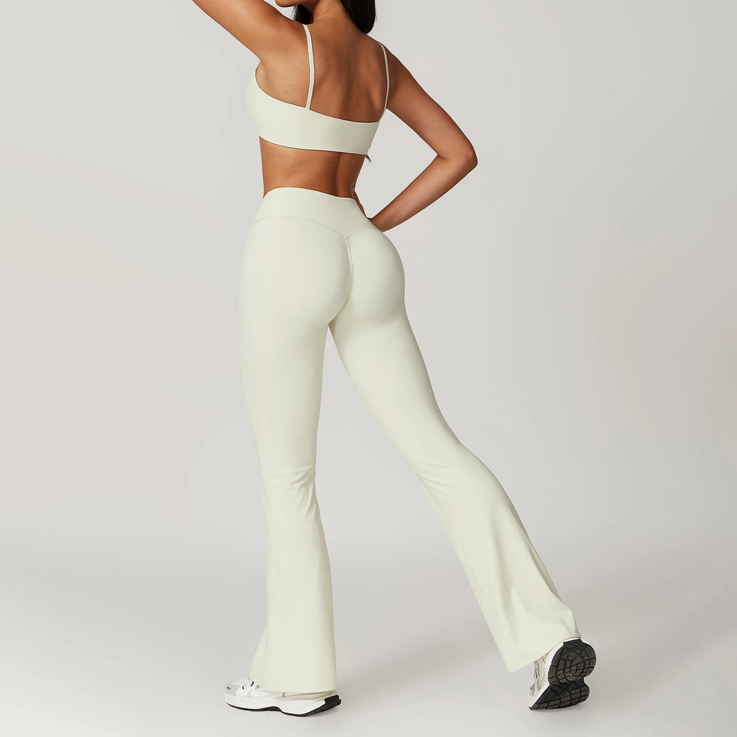 Vêtements de Yoga pour Femme, 2 Pièces, Vêtements d'Extérieur, Course à Pied, Exercice, Document Pur, Confortable, Respirant, Sexy, Dos aux, Vêtements de Fitness