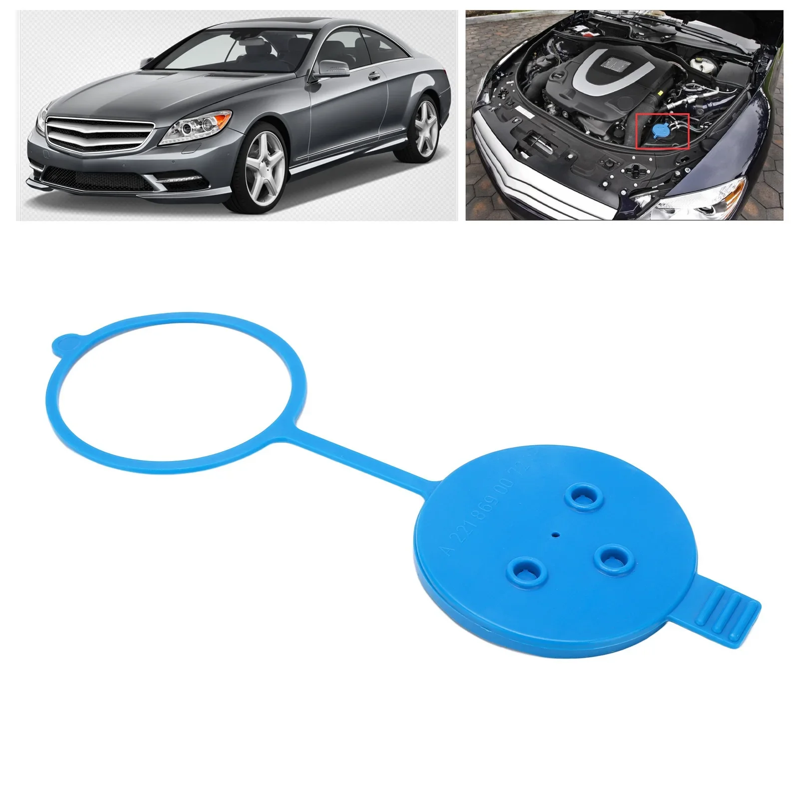 Windshield Washer Reservoir Cap Lid 2218690072 Replacement For Mercedes Benz W221 S Class C216 CL Class