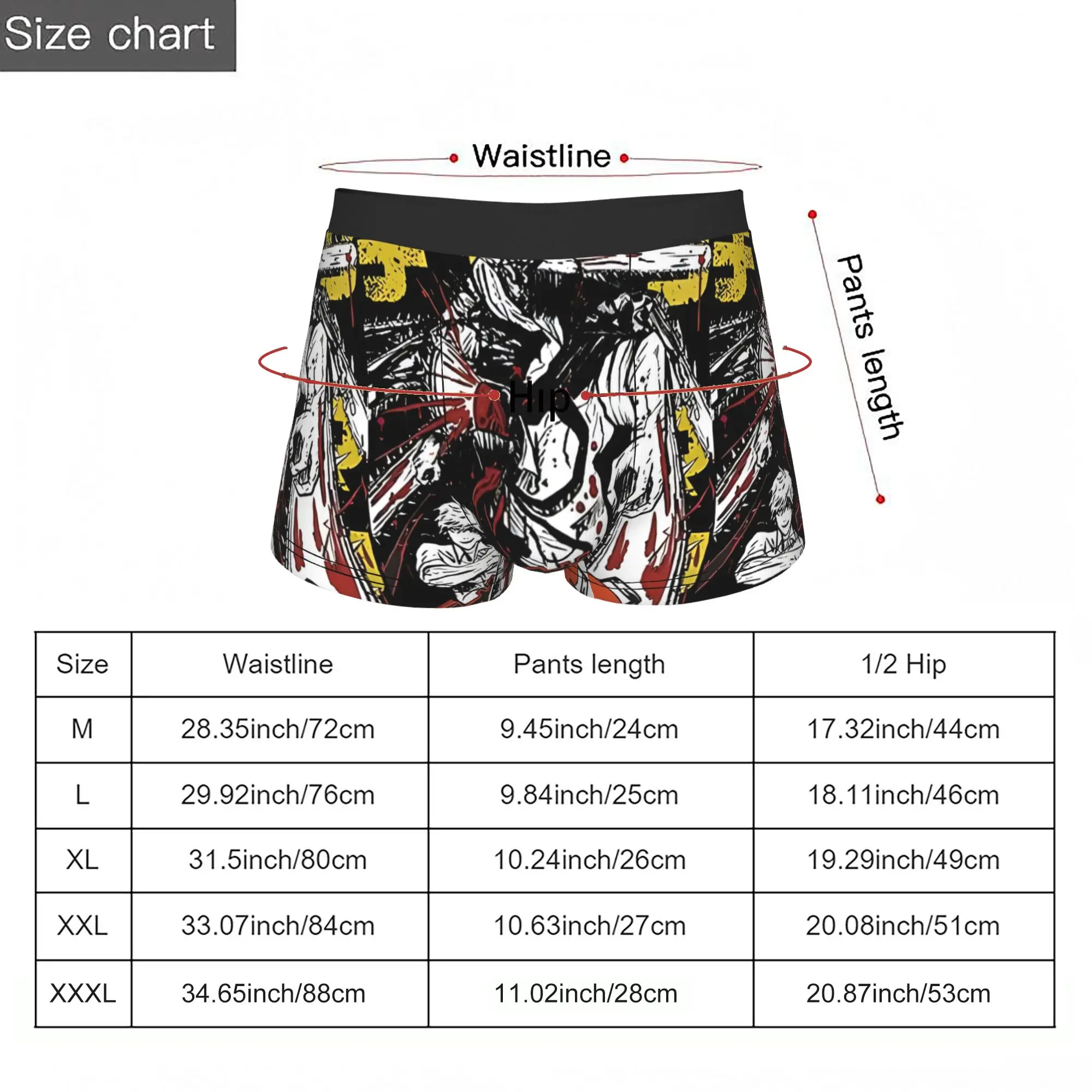 CSM Fury Bandai Chainsaw Man Underpants Breathbale Panties Man Underwear Print Shorts Boxer Briefs view 5