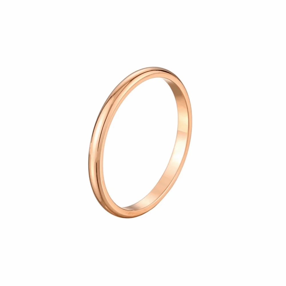 Simple Durable Stackable Plain Band Rings 2MM Twist Design Thin Rings Minimalist Style Smooth Titanium Steel Rings Midi Ring