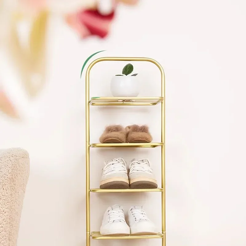 Modern Stackable Metal Shoe Display Rack, Vertical Narrow Organizer, Entrance Hall, Shoemakers Móveis
