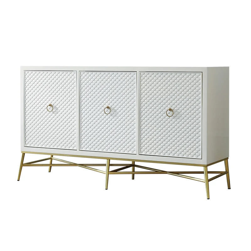 

Nordic ivory white living room entrance cabinet TV cabinet Side cabinet