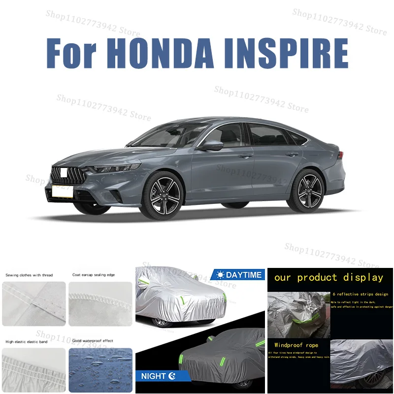 

For HONDA INSPIRE Car Cover Car Waterproof All Weather Automobiles Full Exterior Covers - Sun-proof Outdoor Anti scratch