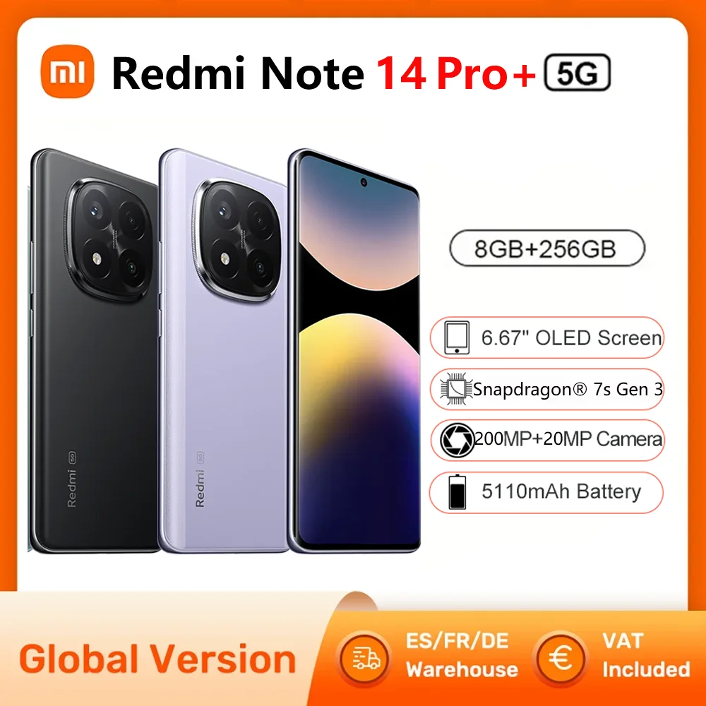 Xiaomi Redmi Note 14 Pro Plus 5G Smartphone NFC Snapdragon® 7s Gen 3 6.67