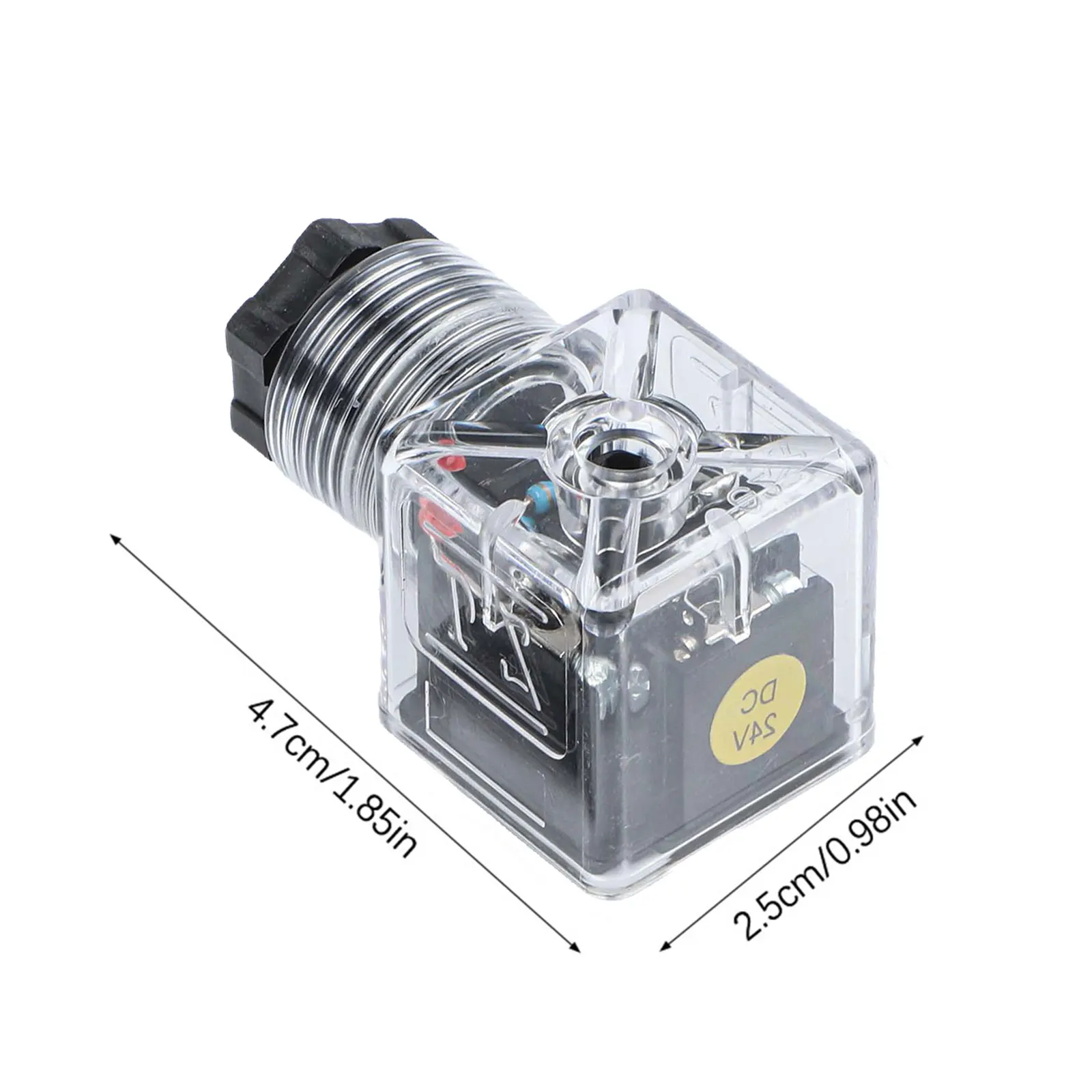1PCS DC24 Solenoid Coil Hydraulic Valve with Transparent Voltage Indicator for Reliable Industrial Fluid Control Systems