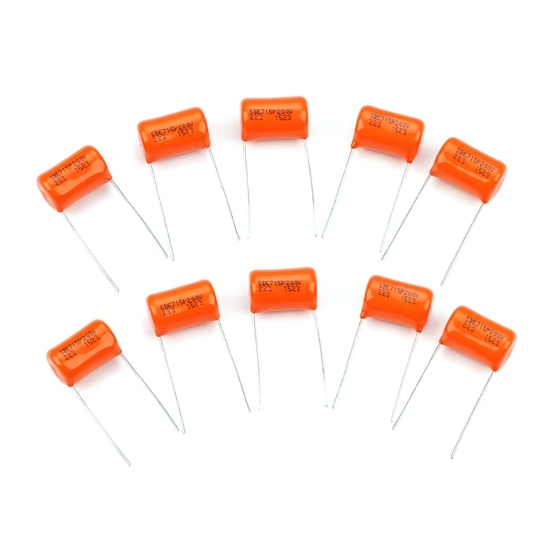 10Pcs 200v 715P .022uf Guitar Tone Caps Capacitors Orange Drop Capacitors