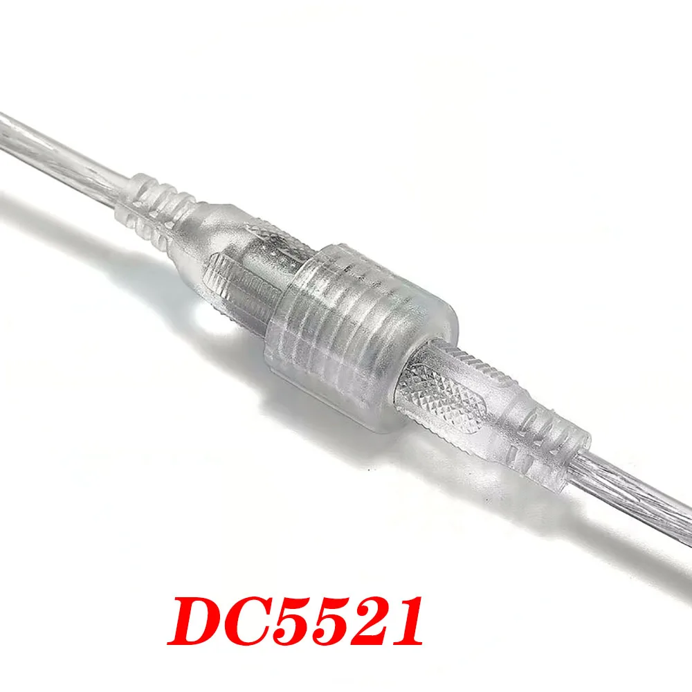 30pcs 22AWG DC5521 DC Male Female Power Plug Cable Wire Jack Adapter 5.5x2.1mm 2PIN Pigtail Cord Connector