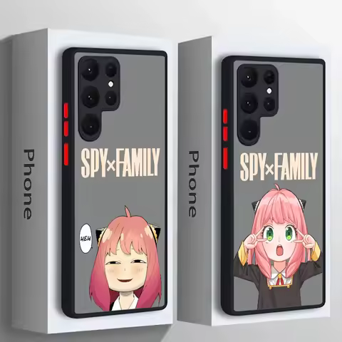 Cartoon Kawaii Spy X Family Anime S25 Ultra Case For Samsung Galaxy S25 S24 S23 S21 S20 FE S22 Plus 5G Note 20 Ultra Phone Cover