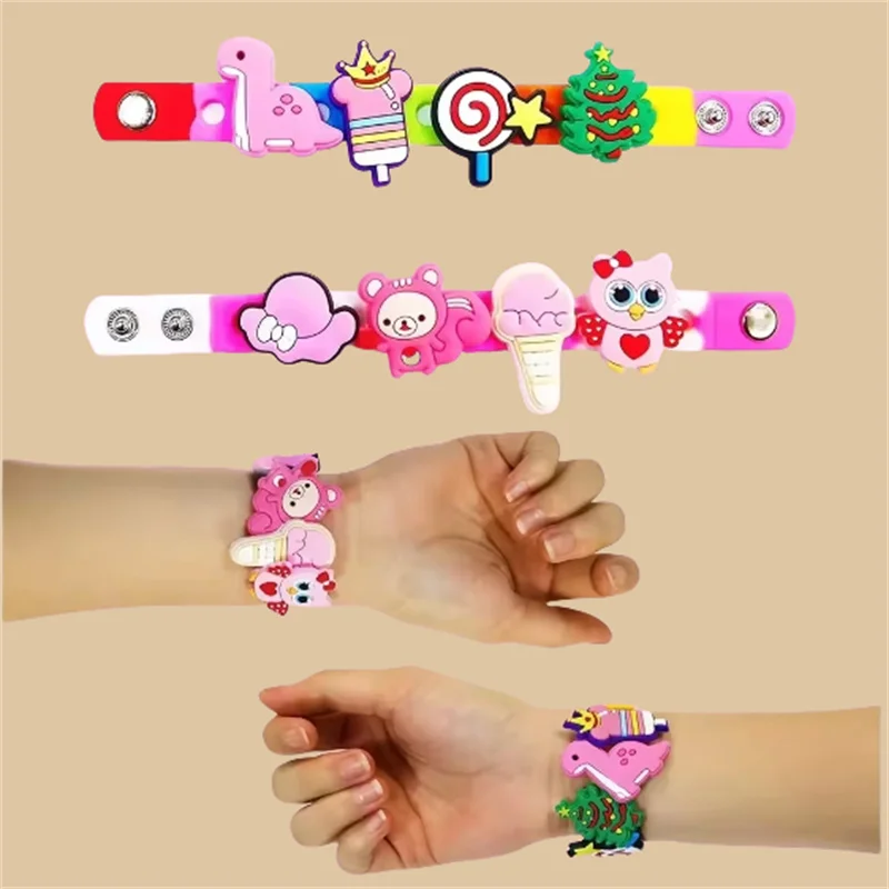 9/20/40/100/200/400Pcs Random Cartoon Shoe Decoration Charms for Clogs Bubble Slides Sandals Bracelet Party Favors