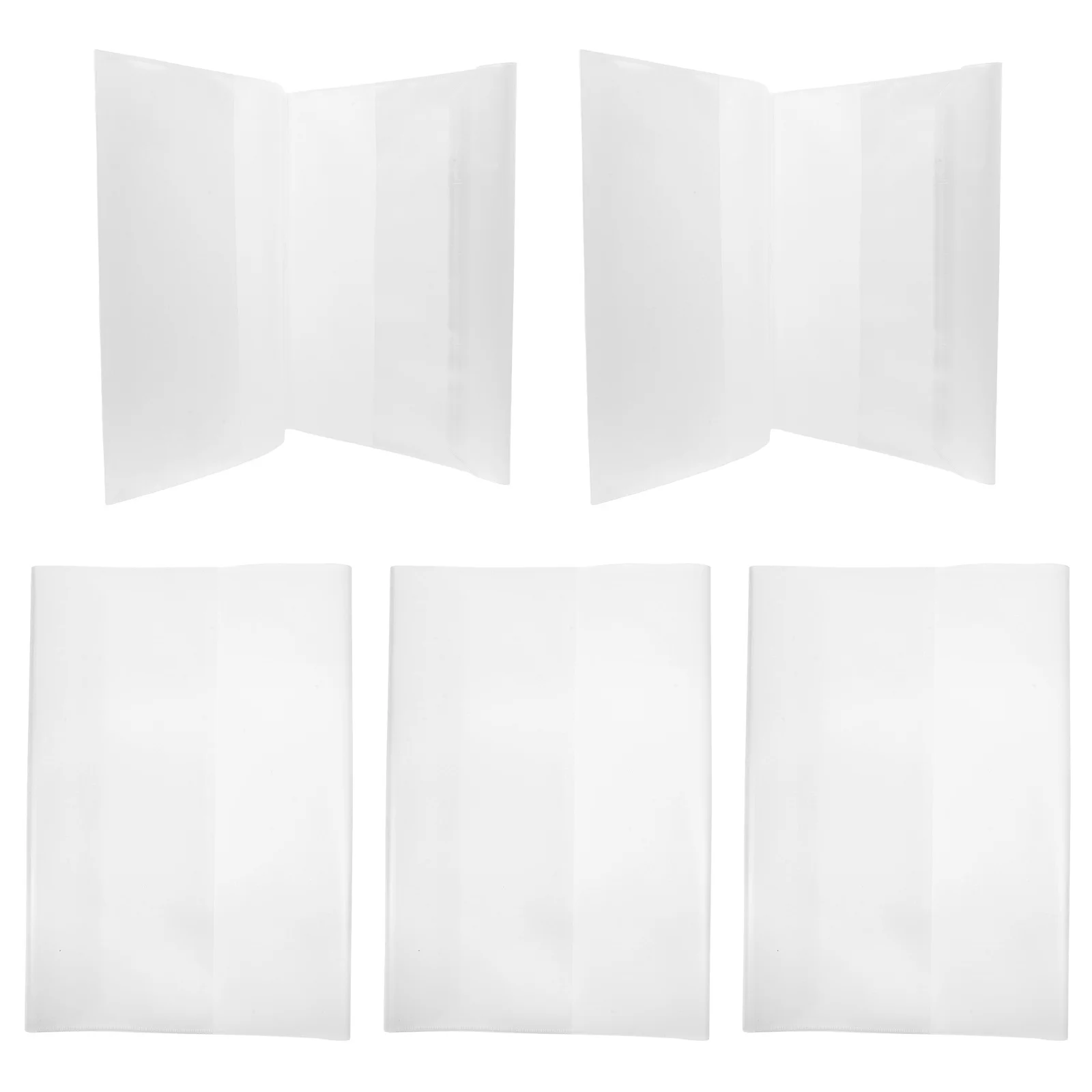 5Pcs Transparent Waterproof Plastic Book Covers Protective Film Clear School Notebook Exercise Book Cover Protective Cover