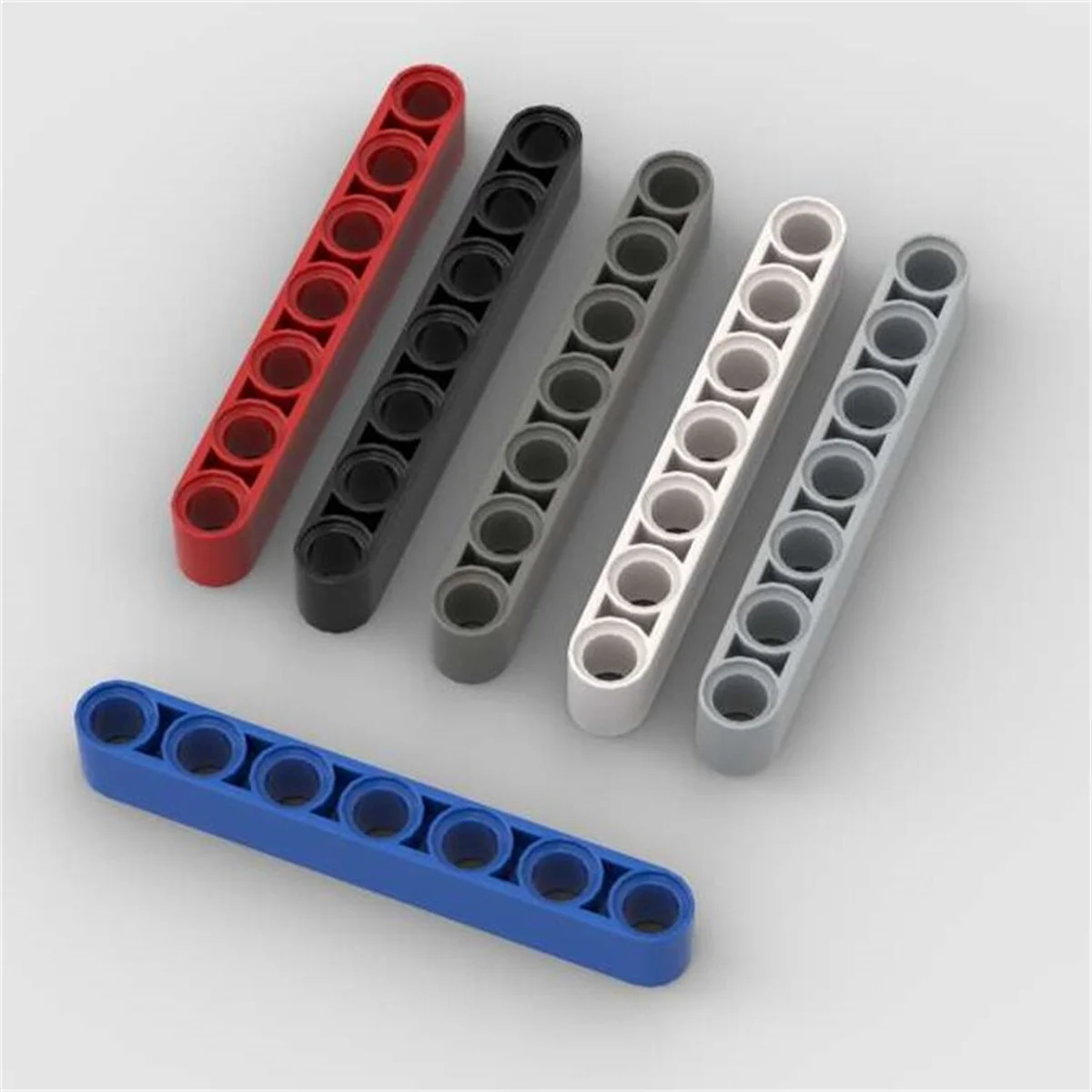 10 Stück 32524 Dicke 1x7 Verbindungssteine mit Loch, Klassische Adaptive Bausteine für Erwachsene und Jungen, Besondere Geschenke