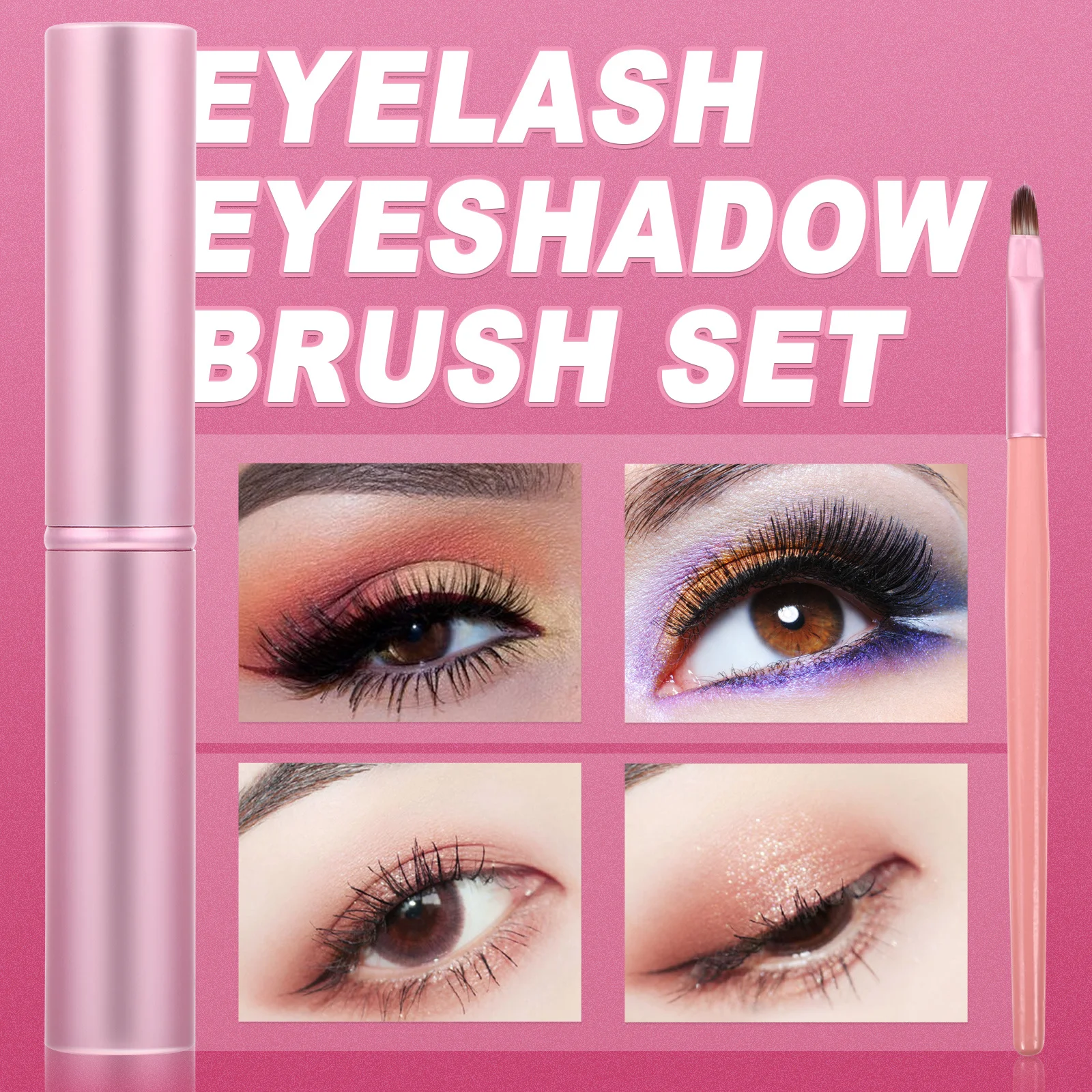 5Pcs Eyeliner Brush Set Portable Soft Nylon Hair Wooden Handle Eye Makeup Kit Professional Eyeshadow Brushes