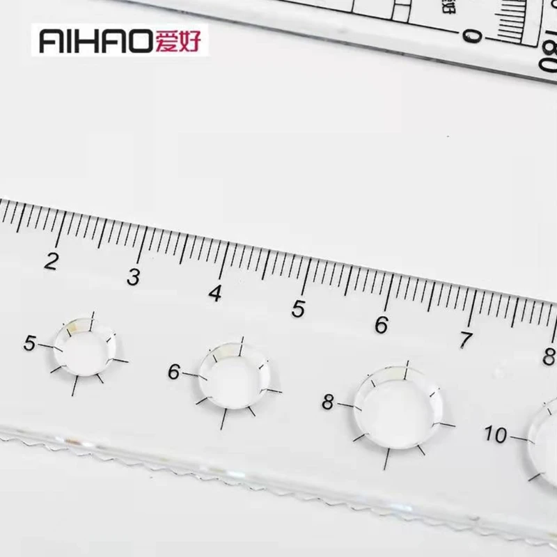 4Pcs Math Geometry Tool Set Plastic Transparent Ruler,Protractor,Triange Ruler Dropship