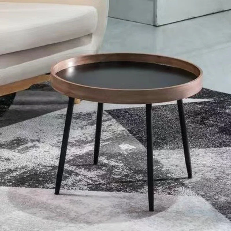 Multi-functional Nordic coffee table living room round small coffee table casual small table