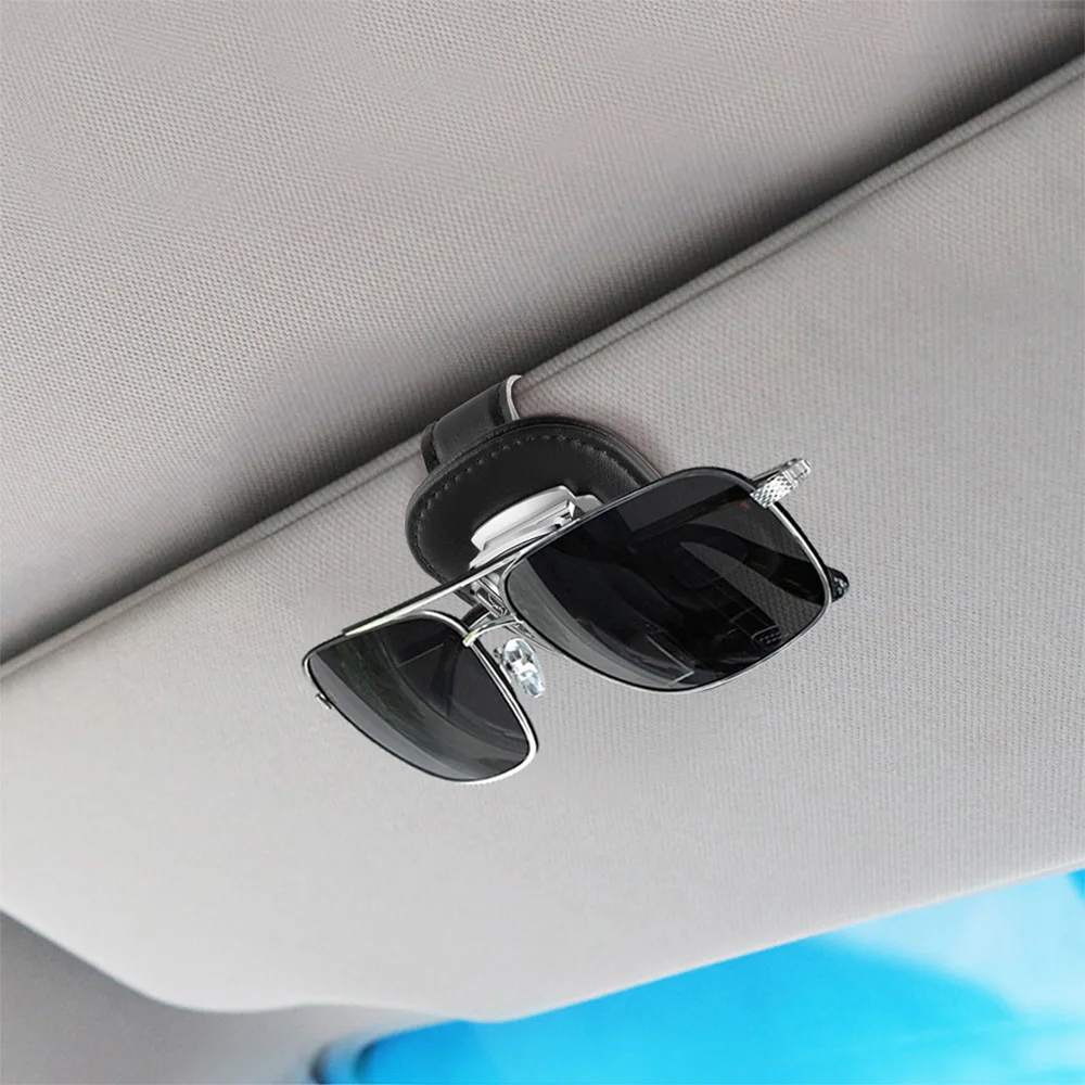 Car Decoration Leather Metal Glasses Clip Sun Visor Glasses Fastener Clip Holder For Mazda 2 3 5 Axela CX-5 CX-3 Atenza Demio MS