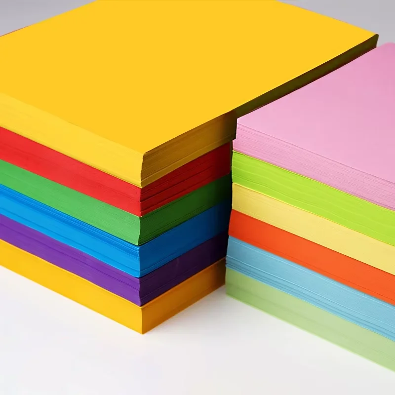 A4 80gsm ورق طباعة ملون مقاوم للماء مزدوج الجوانب 100 ورقة ورق نسخ بألوان مختلطة للمكتب المدرسي والحرف اليدوية