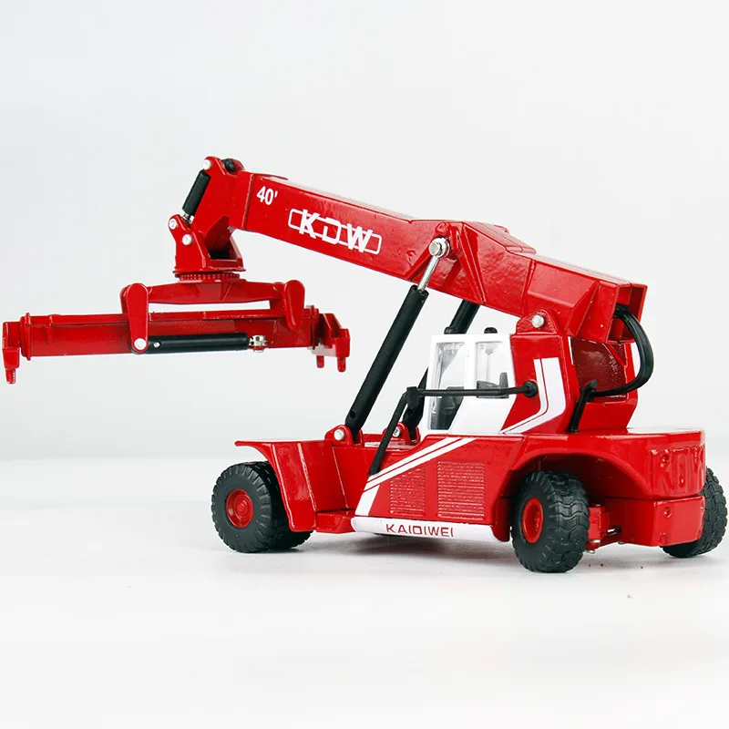 KDW 1:50 Excavator Truck Fire Engine Ladder Krupp DL52 Container Loader Crane Stacker Diecast Car Metal Vehicle Model Toy