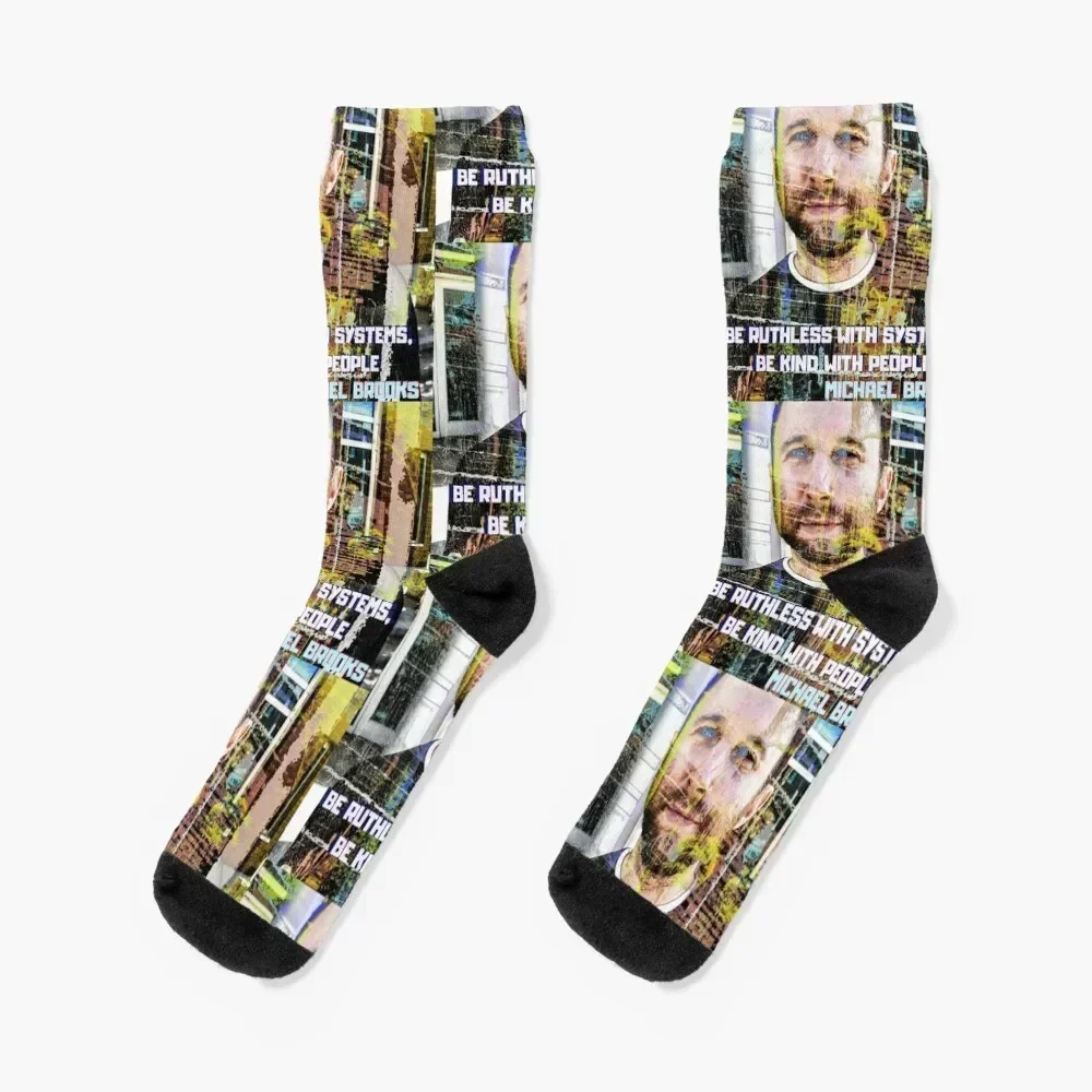 Michael Brooks. Be ruthless. Be Kind Socks Thermal man winter custom anime funny gift Mens Socks Women's