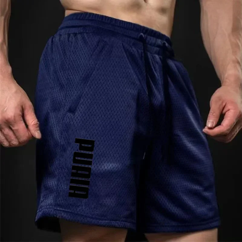 2024 Summer New Sports Fitness Shorts Men\'s Basketball Game Training Running Casual Loose Quick-Drying Five-Point Pants