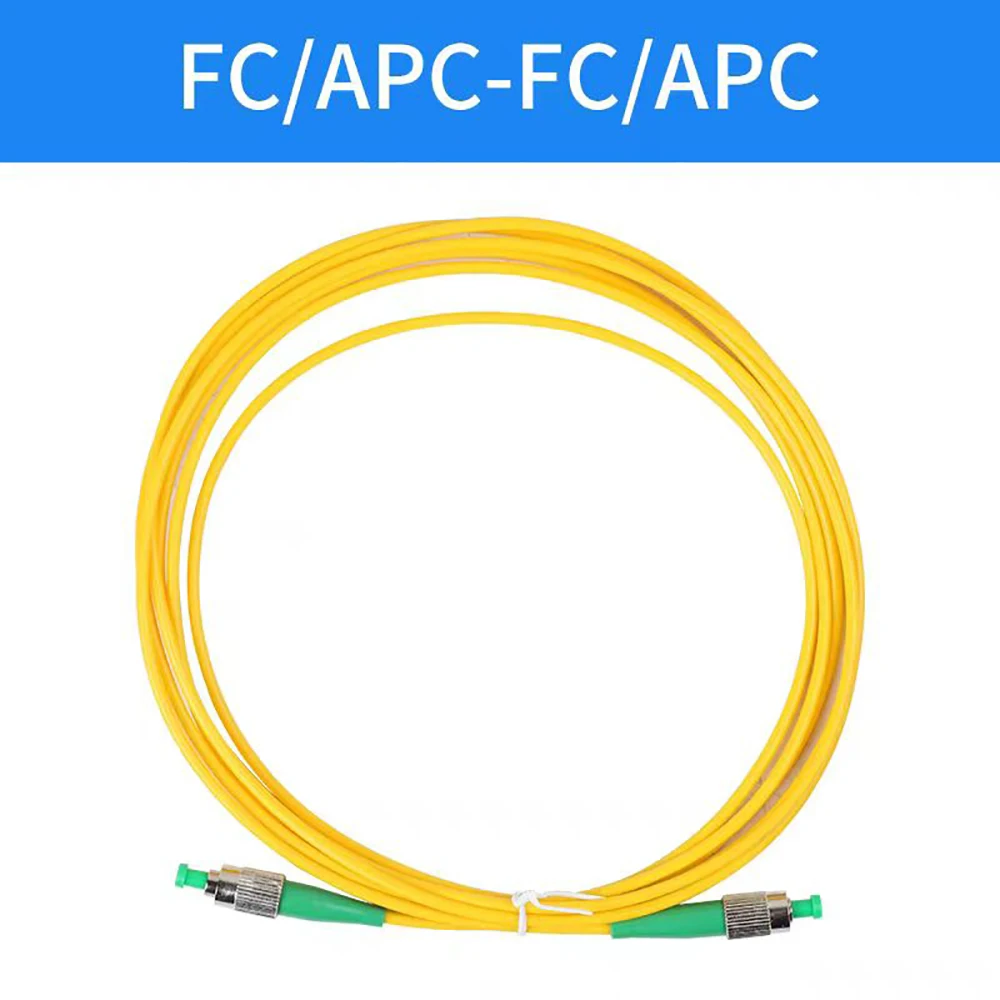 สายแพตช์ไฟเบอร์ออปติก fc/ APC-FC/APC 5M/10M สายแพทช์ไฟเบอร์โหมดเดี่ยวแบบ Simplex core 3.0มม. สายแพทช์ไฟเบอร์ FTTH ในร่ม