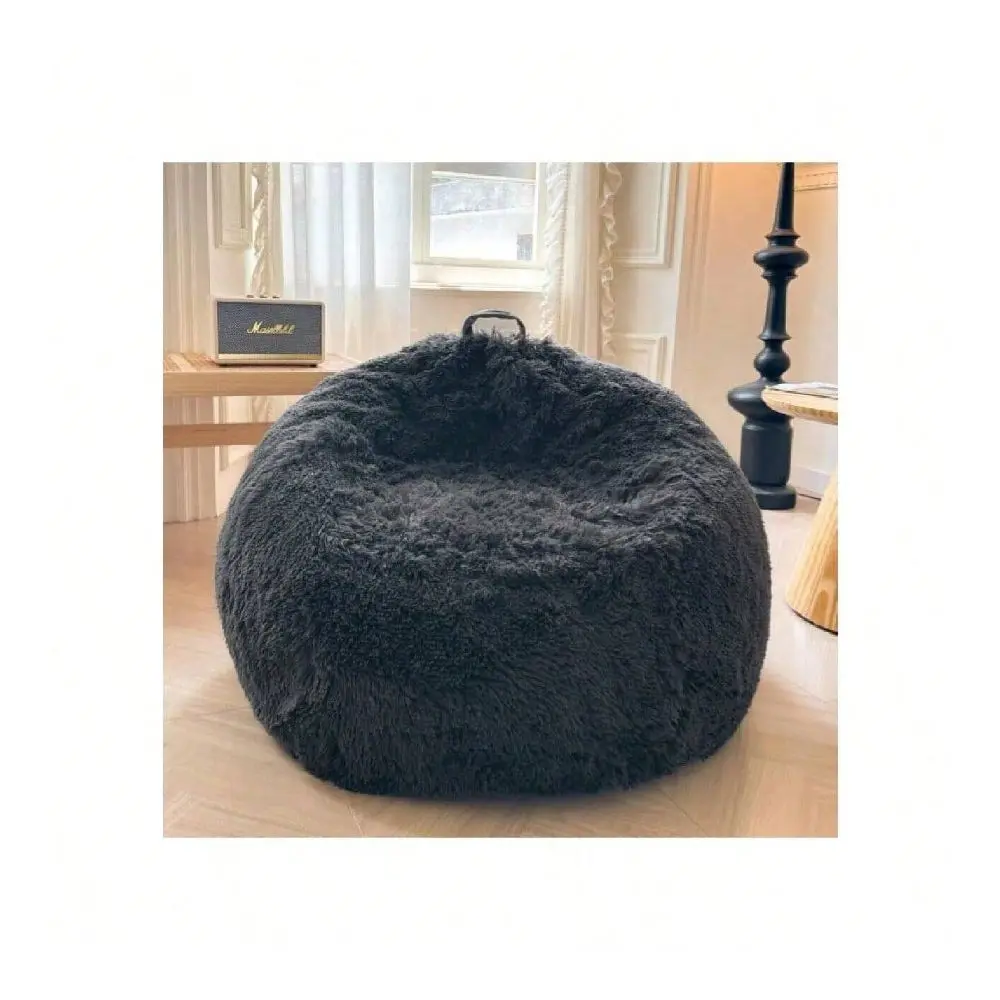 Plush Bean Bag Chair Cover Filling Not Included Washable, UltraSoft Faux Fur Storage Bean Bag Cover Large, Fluffy Bean Bag Chai