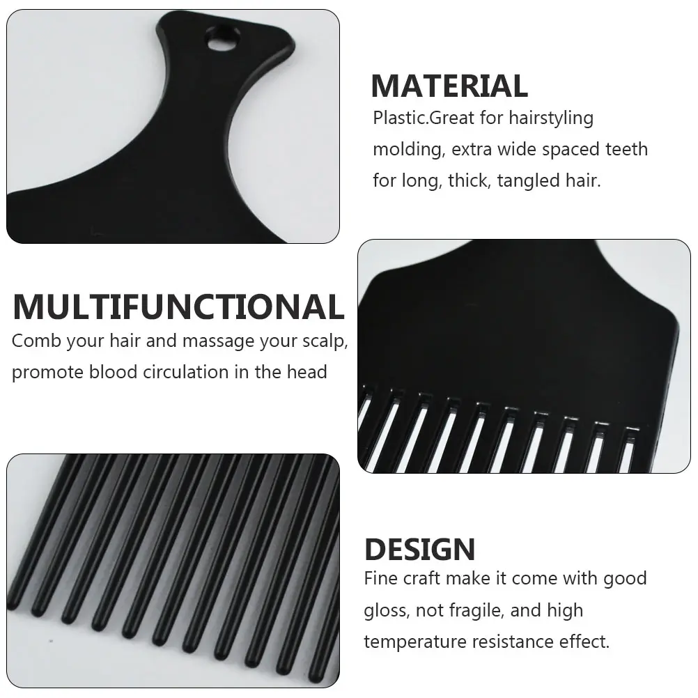 

6pcs Wide-Tooth Hairdressing Comb Hairstyling Molding Smoothing For Thick Tangled Hair Salon Professional Lift Large Plastic