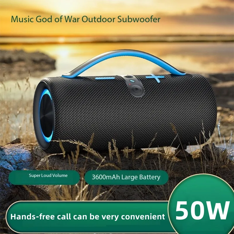 

50W Powerful Bass Portable Wireless Audio Player Outdoor Waterproof 3600mah Caixa De Som Bluetooth Speaker Sound Box Soundbar