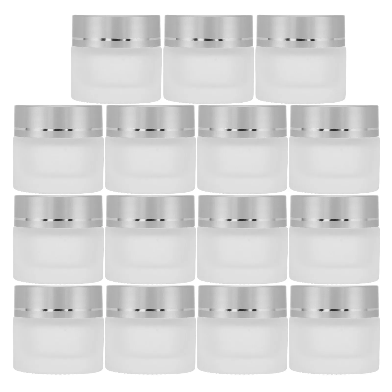 

Матовая стеклянная банка для крема 60 мл, прозрачный контейнер, герметичная упаковка для ухода за кожей, многоразовая емкость для хранения косметического крема