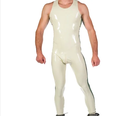 100%Gummi Latex Masquerade ball Sling Bodysuit Kostüm Anzug Suit Tight 0.4mm Zip S-XXL