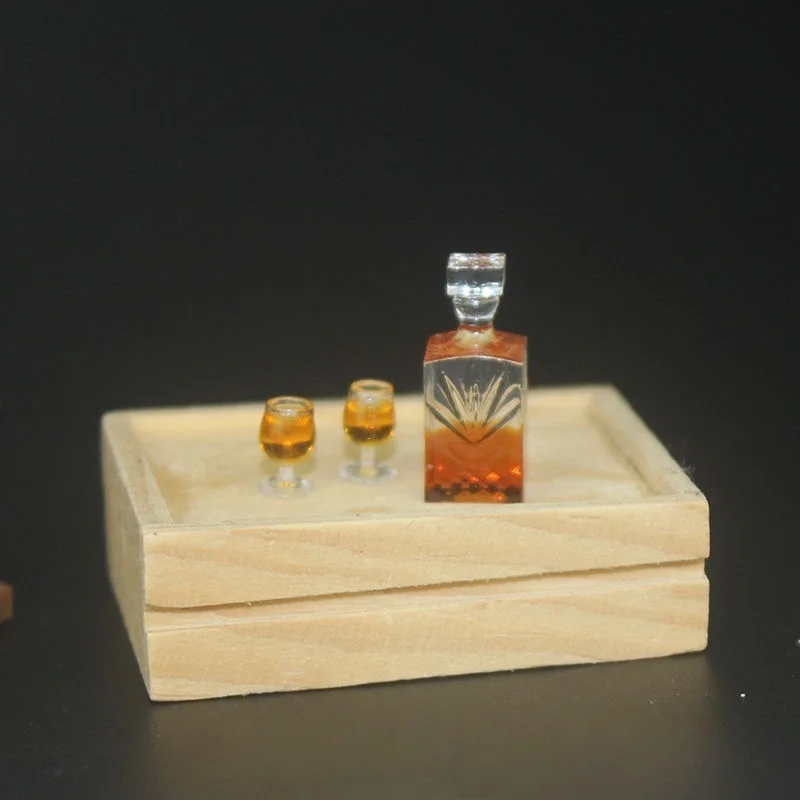 

Dollhouse Model 1/12 Food Distribution Play Scene Whiskey Set Of Foreign Liquor Champagne Beer Bottle Miniature Ornaments