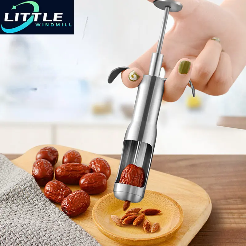 

Stainless Steel Red Dates Jujube Pitter Cherry Olive Corer Home Kitchen Fruit Core Remover Seed Push Out Tool Accessories