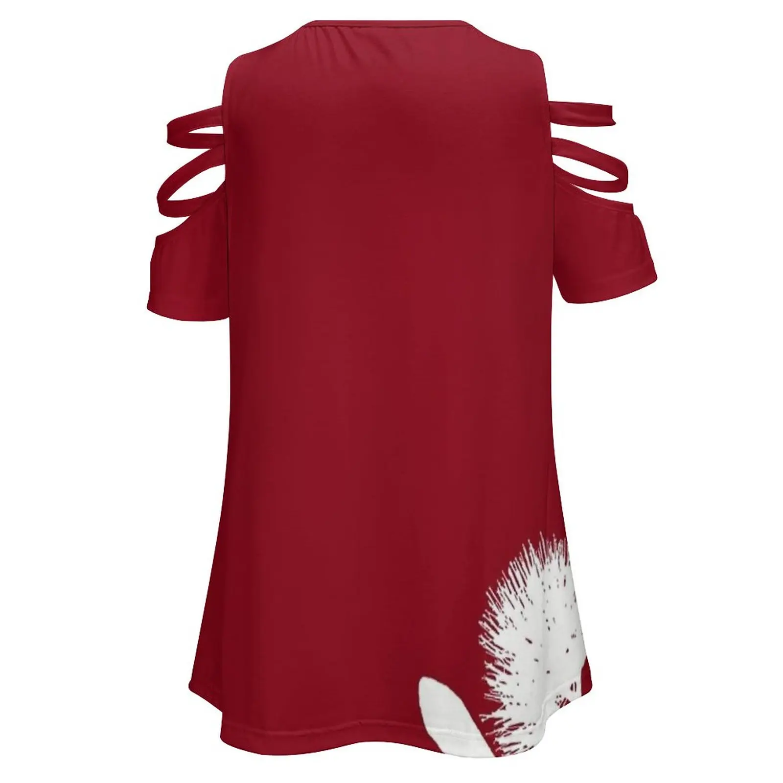 Pohutukawa-branco sobre vermel - Vintage Fashion Nz avaliação e preço