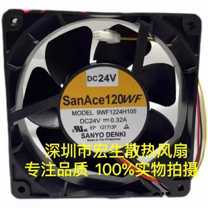 

C for Sanyo SanAce12WF 9WF1224H105 12038 24V 0.32A 12CM 3-Pin Silent Cooling Fan