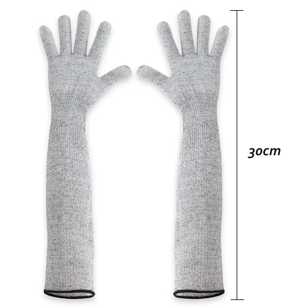 1/2PCS Level 5 HPPE Safety Sleeves Anti Cut Arm Puncture Gloves Cutting Resistant Bracers Protector Household Breathable Gloves