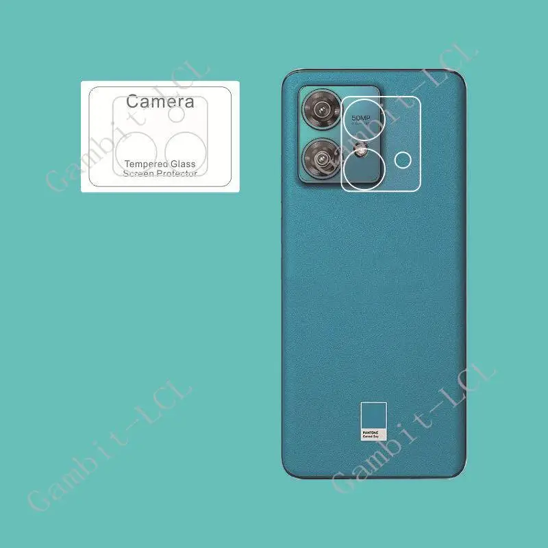 Lensa kamera 3D untuk Motorola Edge 40 Neo Kaca Tempered pada Edge30 Neo Fusion Ultra X30 S30 Film sampul pelindung layar belakang