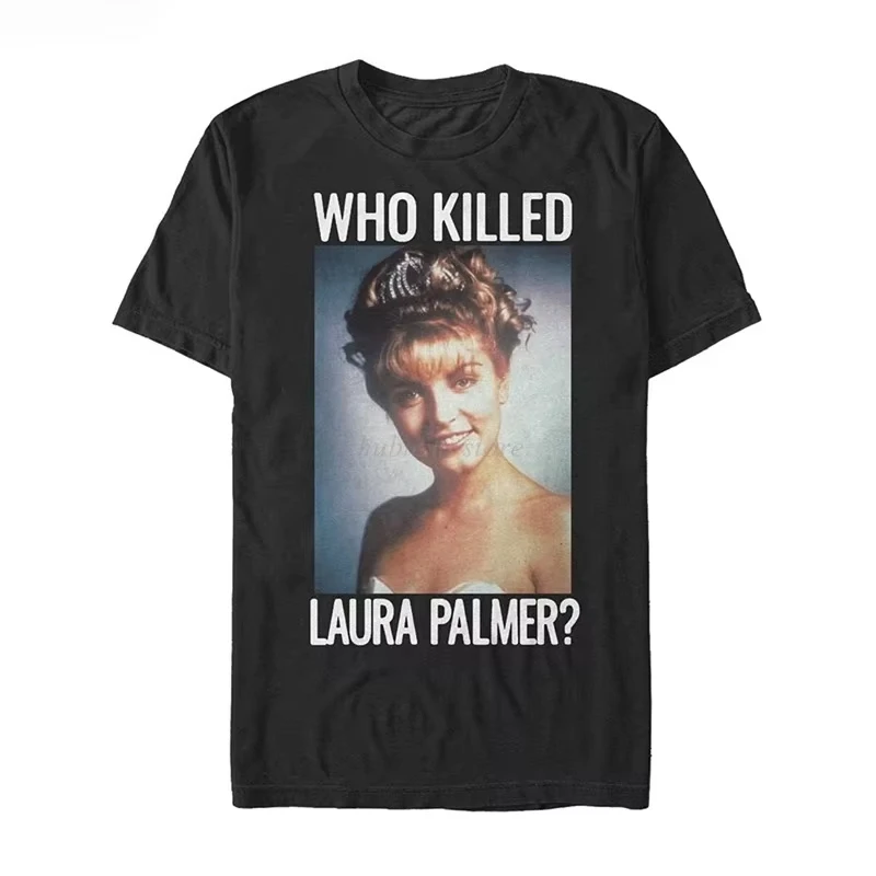 Twin Peaks Who Killed Laura Palmer T-Shirt Unisex Herren Damen Baumwolle Grafikdruck Kurzarm Retro Casual Sommer Hot Sale – Detail 2