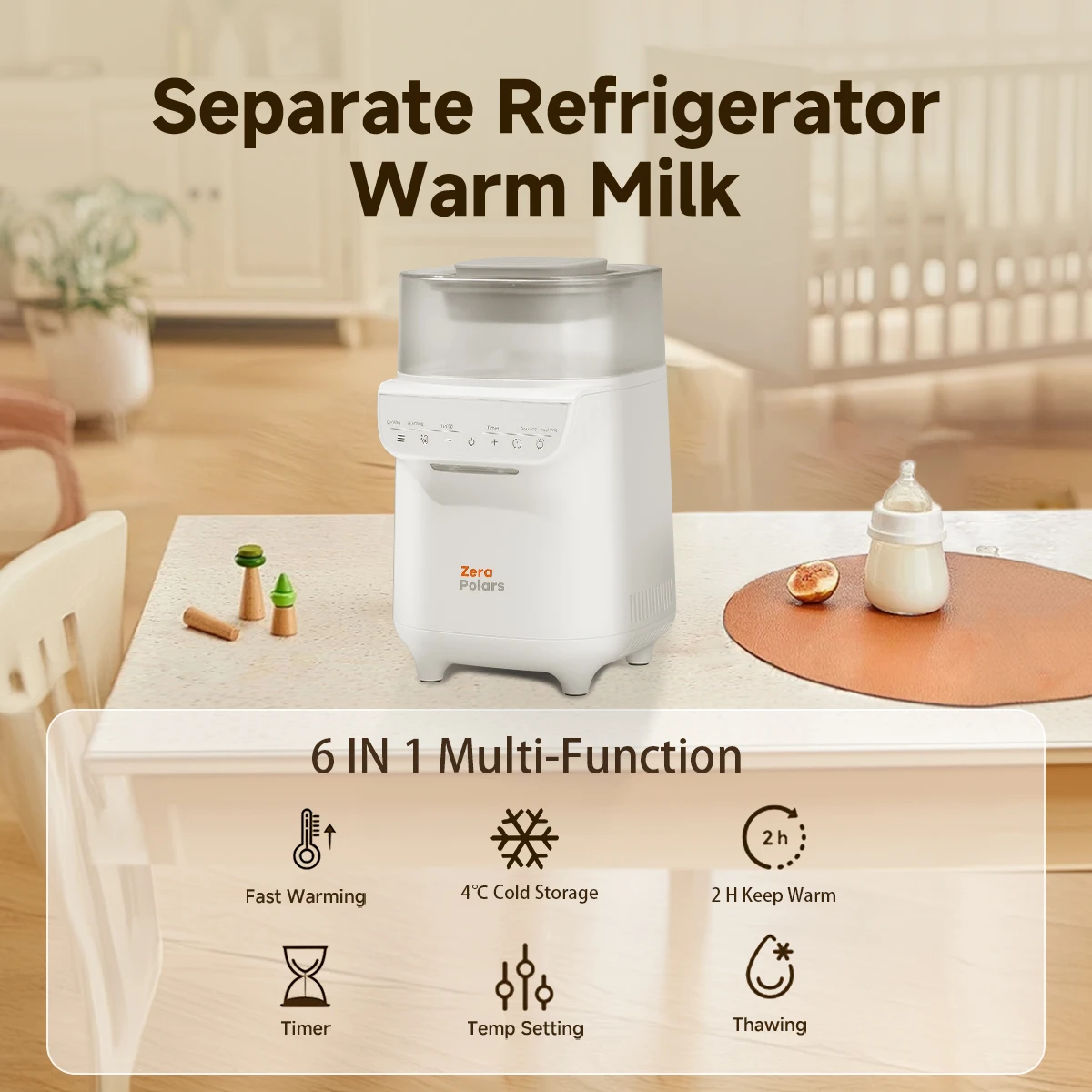 Baby Bottle Warmer Multi function Fast Baby Accessories Milk Warmer with Timer Portable Milk Heater With Freezing Function