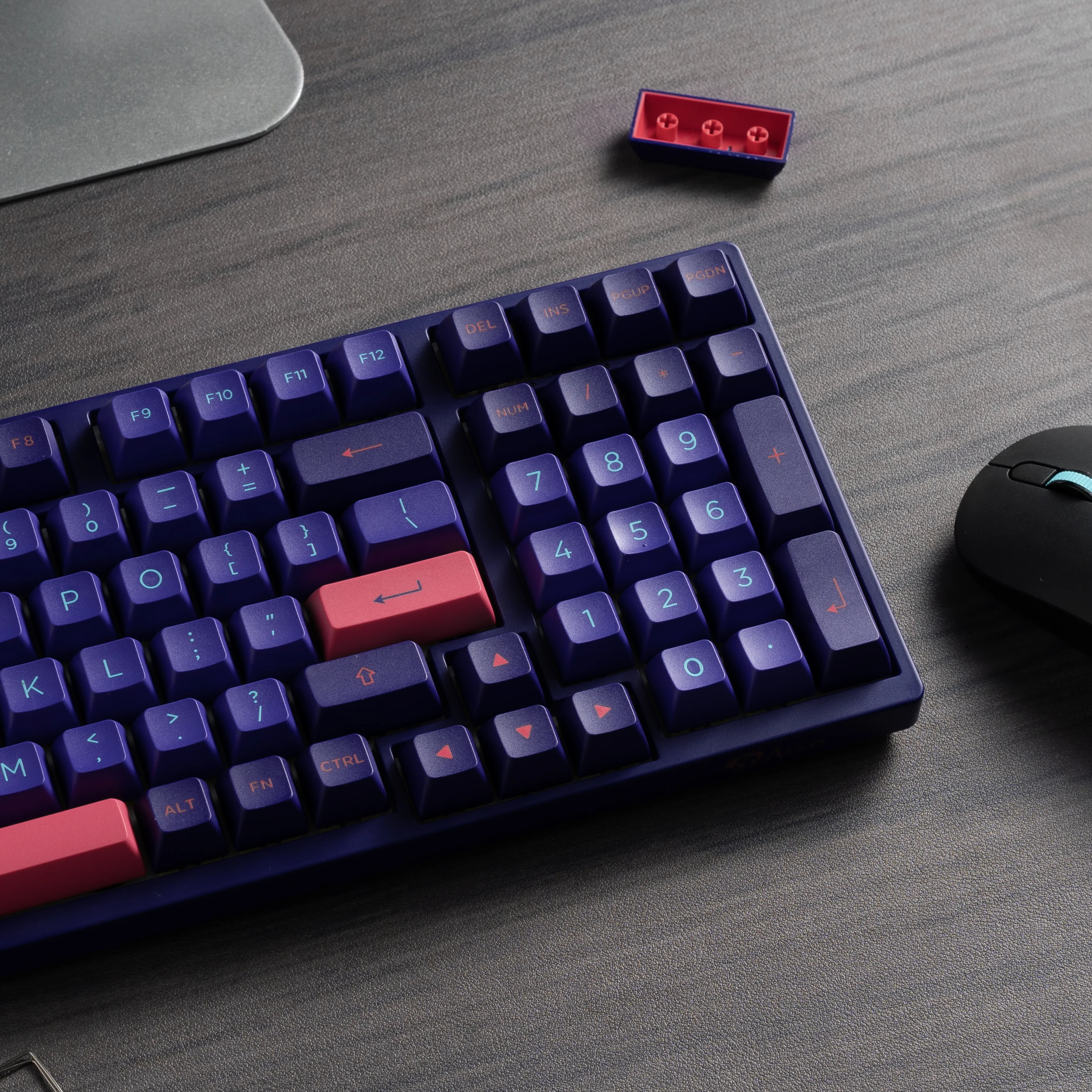 Akko 3098 Neon Mechanical Keyboard 98-Key PBT Dye-sub ASA Profile Monochrome RGB Wired for Office Home PC Laptop Gaming Keyboard